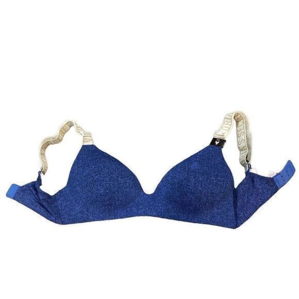 Victorias Secret T-Shirt Bra Denim Blue 32C